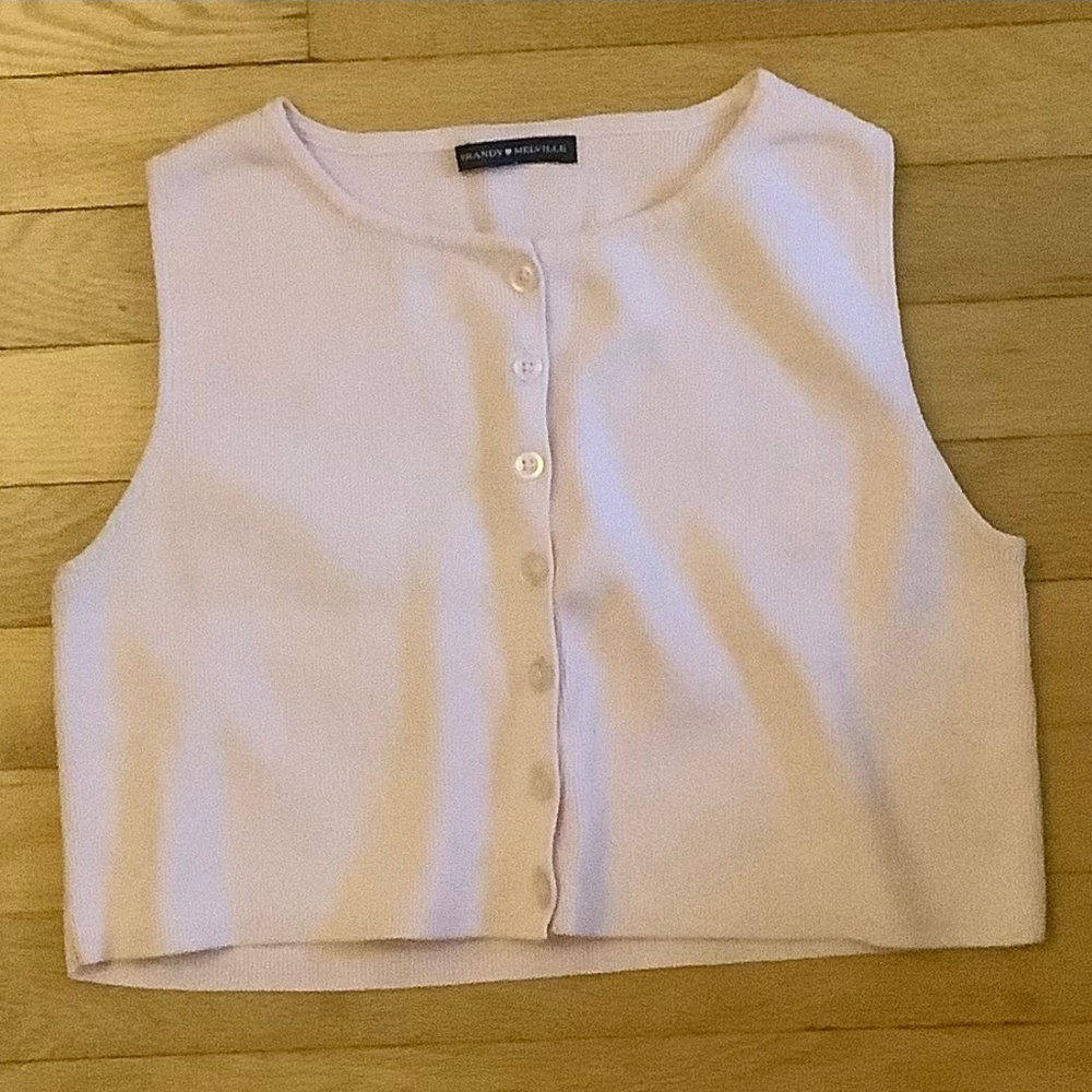 Brandy Melville Cropped Button Tank Size: XS/S